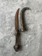 Antieke Marokkaanse dolk met zilver beslag, Ophalen of Verzenden