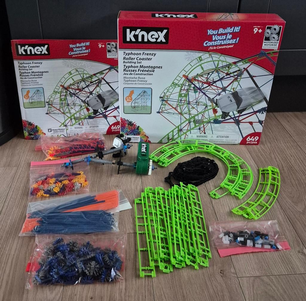 K`Nex Typhoon Frenzy Roller Coaster Building Set, Overige merken, Racebaan, Ophalen of Verzenden, Zo goed als nieuw
