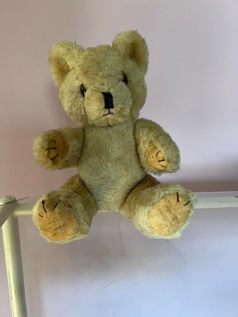 Oude brocante Teddybeer, Ophalen of Verzenden, Gebruikt, Beer