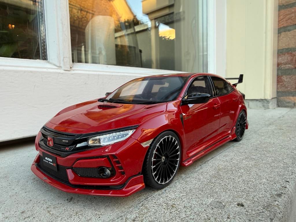 1:18 Honda Civic Type R Mugen FK8 rood Otto Models OT957, France, OttOMobile, Auto, Ophalen of Verzenden