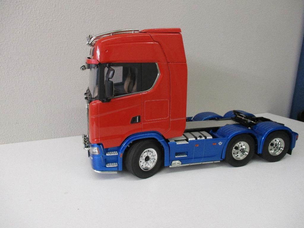 Tamiya scania 770s 6x4  1:14, Elektro, Schaal 1:14, Ophalen of Verzenden, Zo goed als nieuw