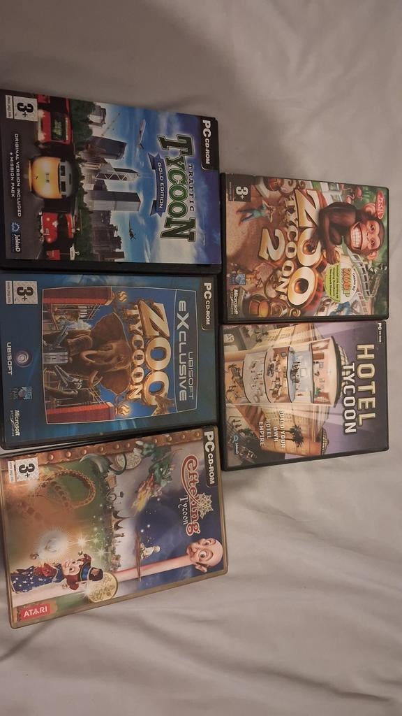 Tycoon games collectie dvd, Spelcomputers en Games, Ophalen, Gebruikt, 1 speler, Vanaf 3 jaar