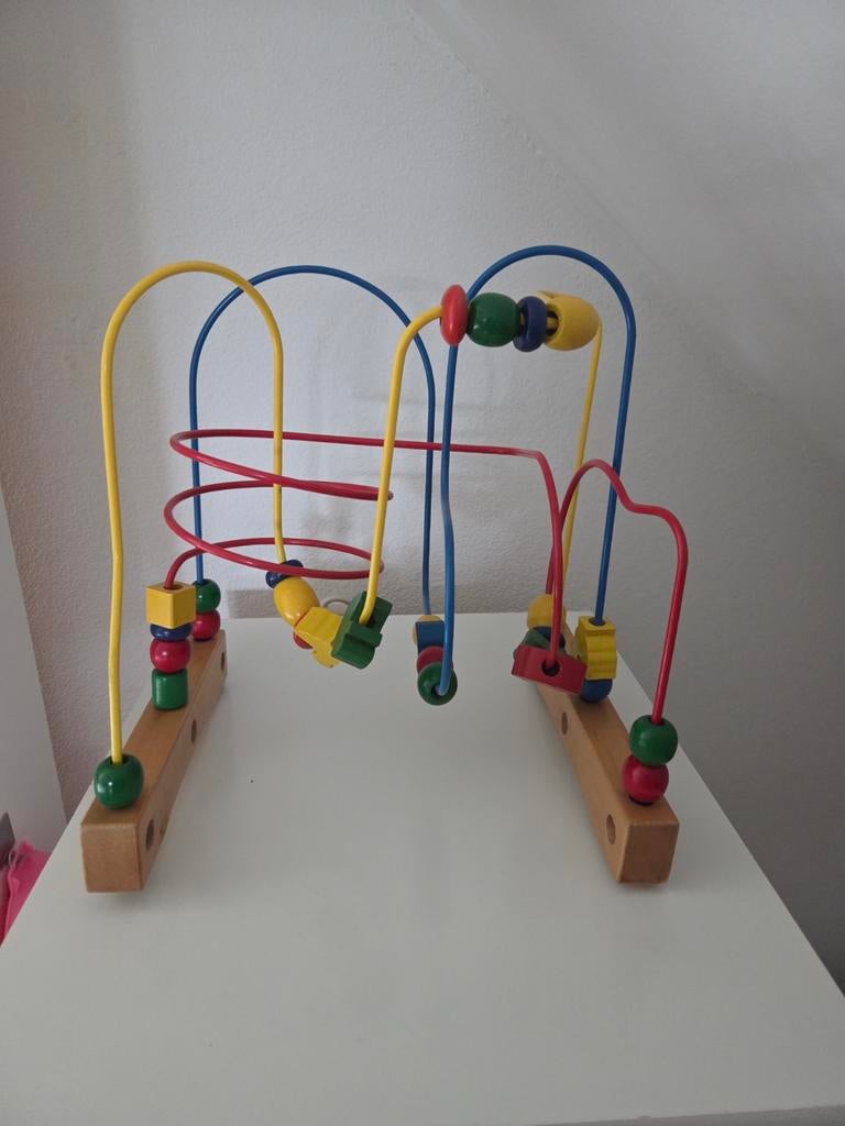 speelgoed houten kralen spiraal 'Bead Coaster', Kinderen en Baby's, Speelgoed | Babyspeelgoed, Ophalen