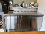 Pizzawerkbank 3-Deurs RVS, Ophalen, Gebruikt, Koelen en Vriezen