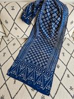 Vintage selendang Bali blauw wit sjaal pelangi Indonesie, Ophalen of Verzenden