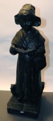 Beeld Lezende vrouw., Ophalen, Gips, Beeld