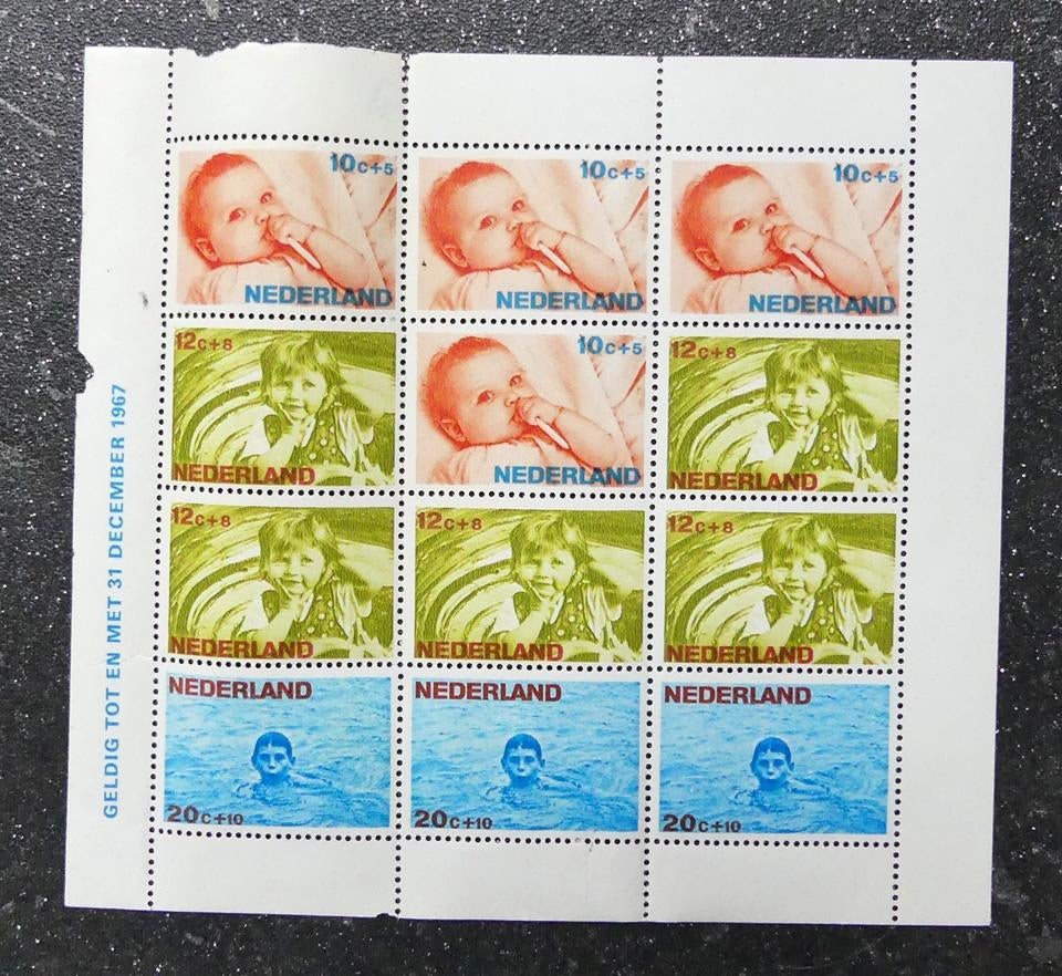 Velletje kinderpostzegels 1966, Ophalen of Verzenden, Na 1940, Postfris