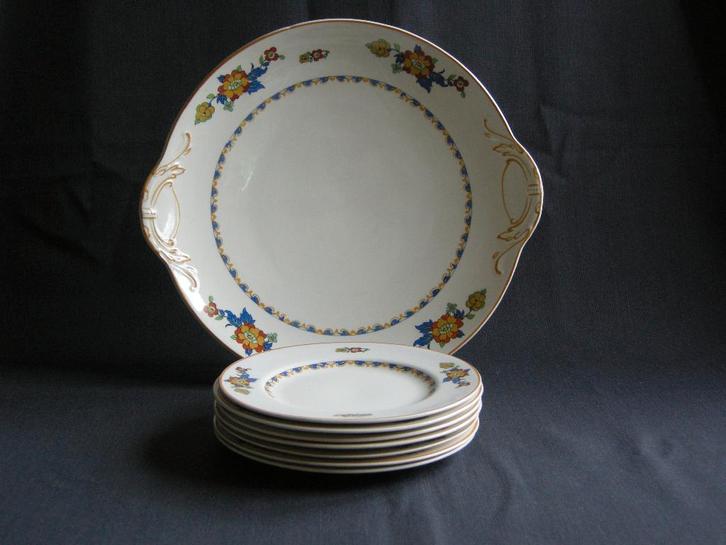 J&G Meakin Arundel, 8-delig gebakstel, Antiek en Kunst, Antiek | Servies los, Ophalen of Verzenden