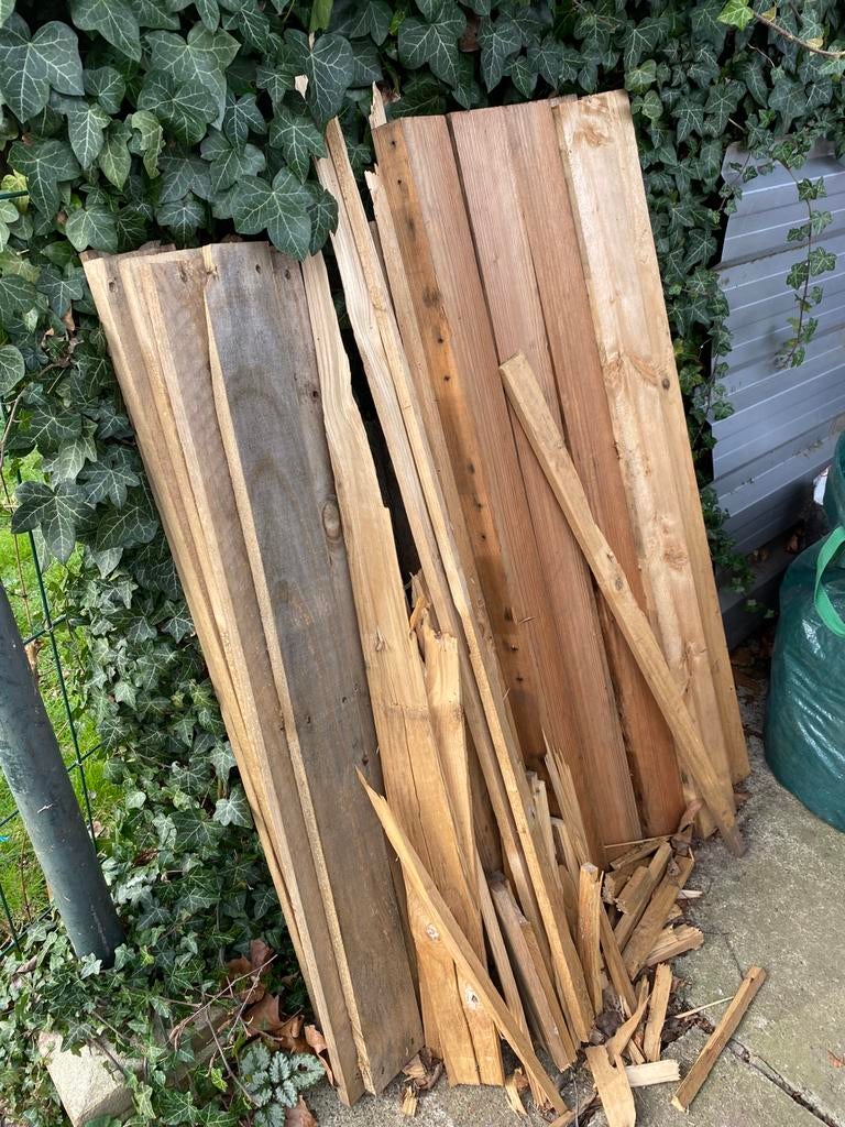 Snoeihout, pallethout samen met aanhanger, Ophalen, Gebruikt, 200 tot 250 cm, 50 mm of meer