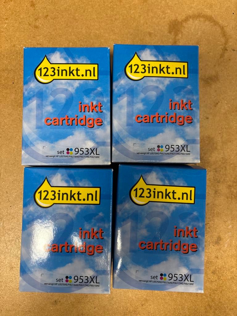 4x HP 953XL inktcartridge set - 123inkt huismerk, Ophalen of Verzenden, Nieuw