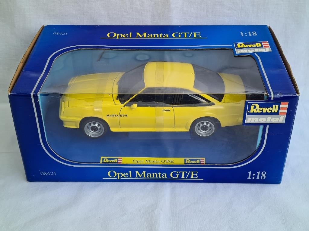 Opel Manta  GT/E Geel Revell 1:18, Ophalen of Verzenden, Nieuw, Auto, Revell