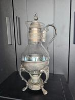 Vintage Glazen Warmhoudkannetje met Verzilverd Montuur, Antiek en Kunst, Ophalen