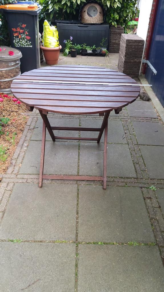 Hardhouten inklapbare tuintafel, Tuin en Terras, Tuintafels, Ophalen