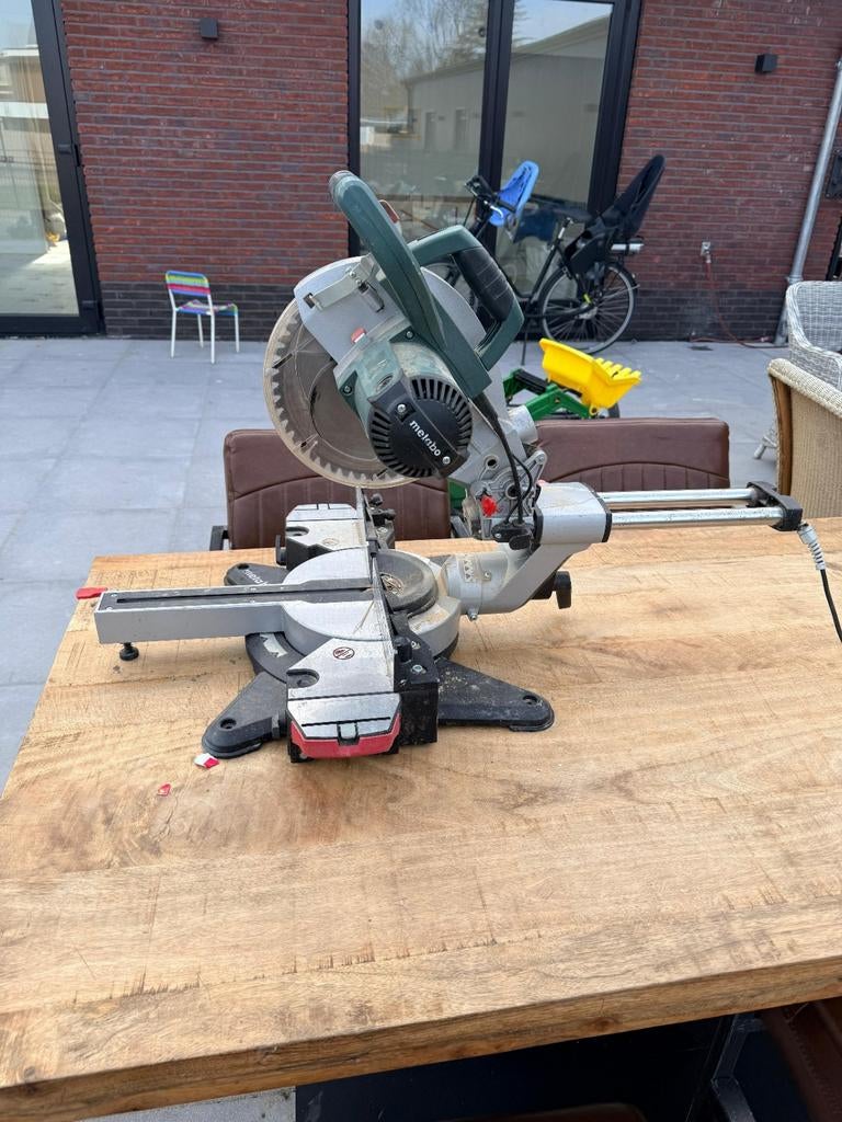 Metabo afkortzaag, Doe-het-zelf en Verbouw, Gereedschap | Zaagmachines, Ophalen, Gebruikt, Afkortzaag, 30 tot 70 mm