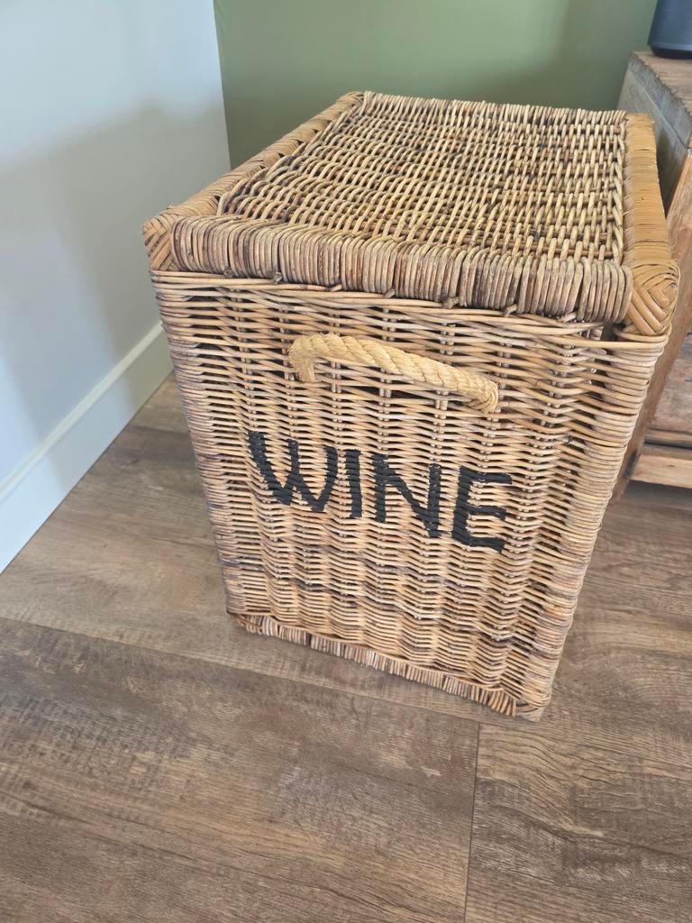 Rieten wijnrek, Ophalen of Verzenden, Rond, Riet