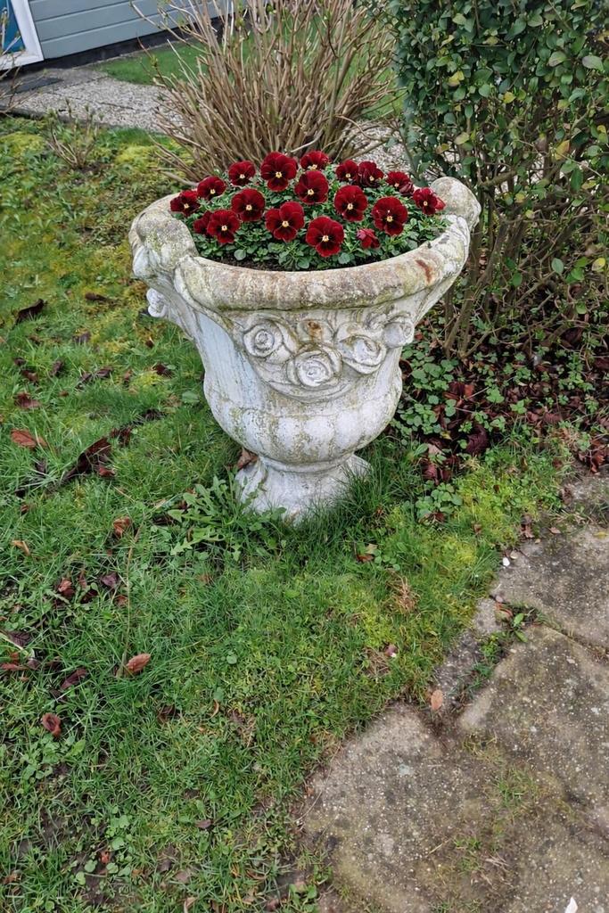 Betone bloempot 75cm hoog ophalen in zevenaar, Ophalen, Gebruikt