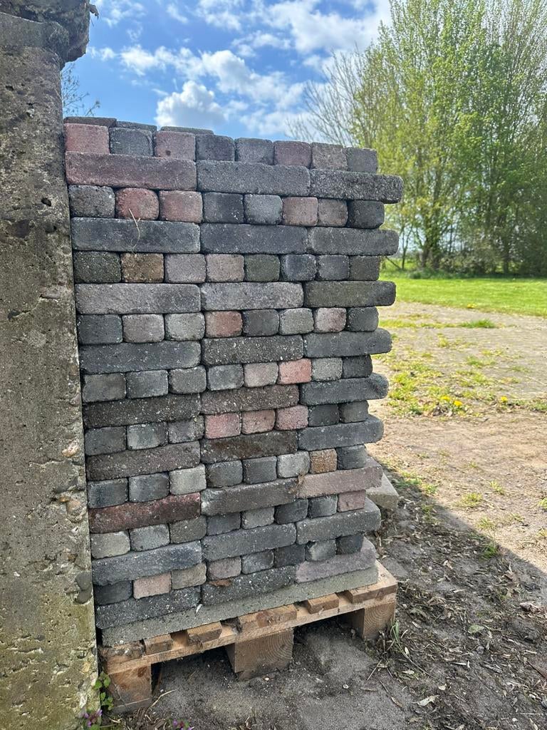 Partij waaltjes op pallet 10m2, Ophalen, Gebruikt, Klinkers, 10 m² of meer