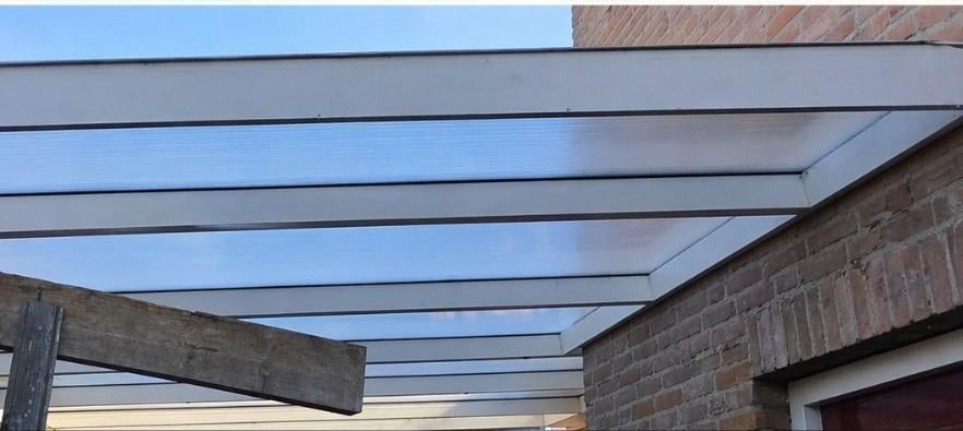Overkapping– aluminium (polycarbonaat), Ophalen of Verzenden, Gebruikt, Veranda