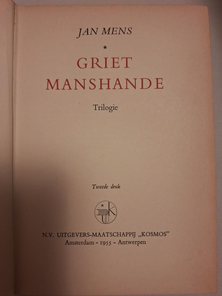 Griet Manshande - Jan Mens - Tweede druk, Boeken, Ophalen of Verzenden, Gelezen, Jan Mens, Nederland