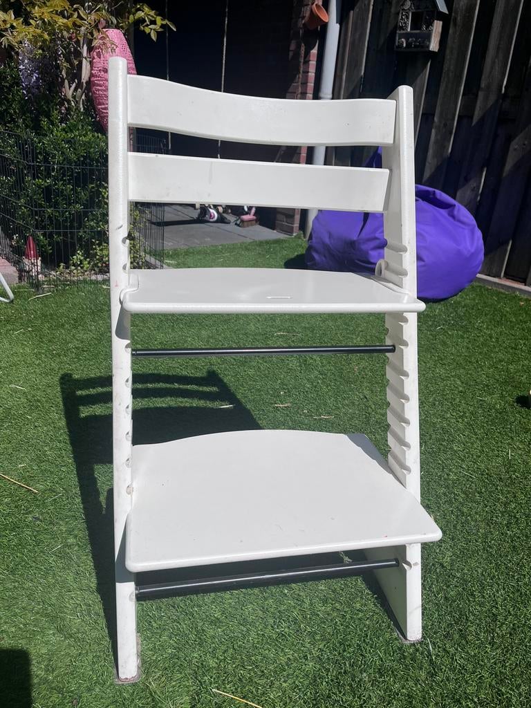 Stokke Tripp Trapp wit, Kinderen en Baby's, Kinderstoelen, Gebruikt, Meegroeistoel, Ophalen