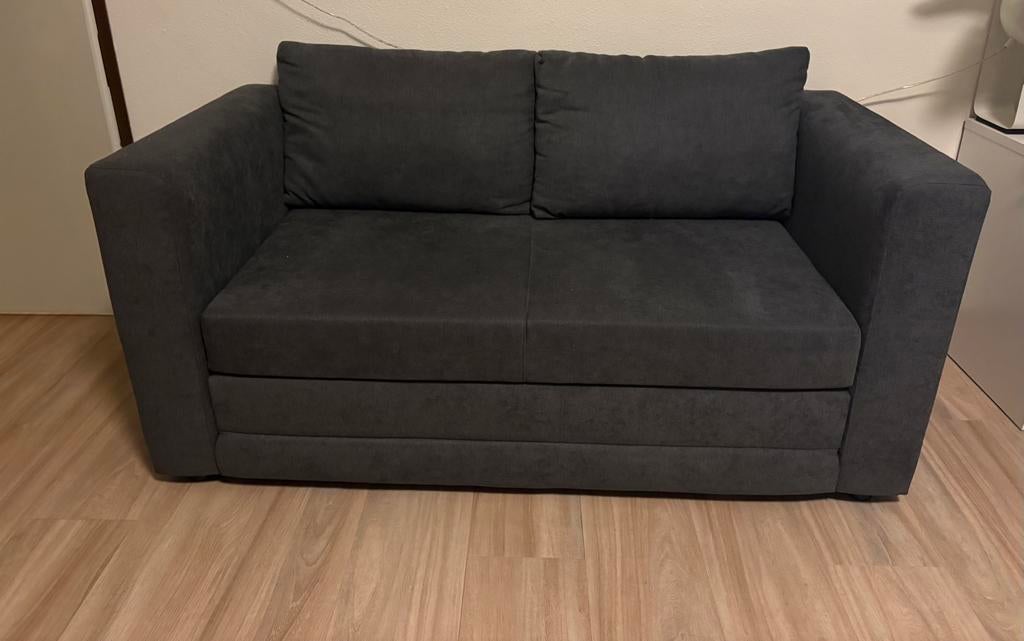 Slaapbank grijs, Ophalen, 190 cm of minder, Zo goed als nieuw, Twijfelaar