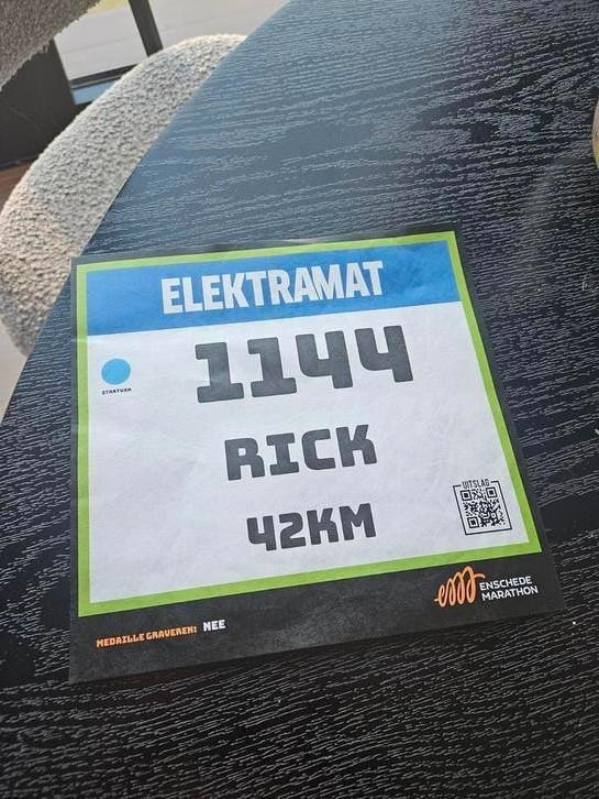 Startbewijs voor de Marathon van Enschede, Tickets en Kaartjes, Evenementen en Festivals, Eén persoon