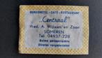 Luciferetiket, Someren "Centraal" bondshotel café rest, Verzenden, Gebruikt, Luciferdoosjes of -merken