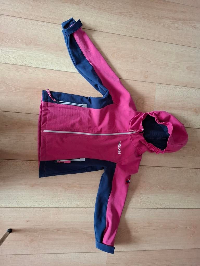 Softshell trollkids 116 gebruikt, Ophalen of Verzenden, Gebruikt, Meisje, Jas