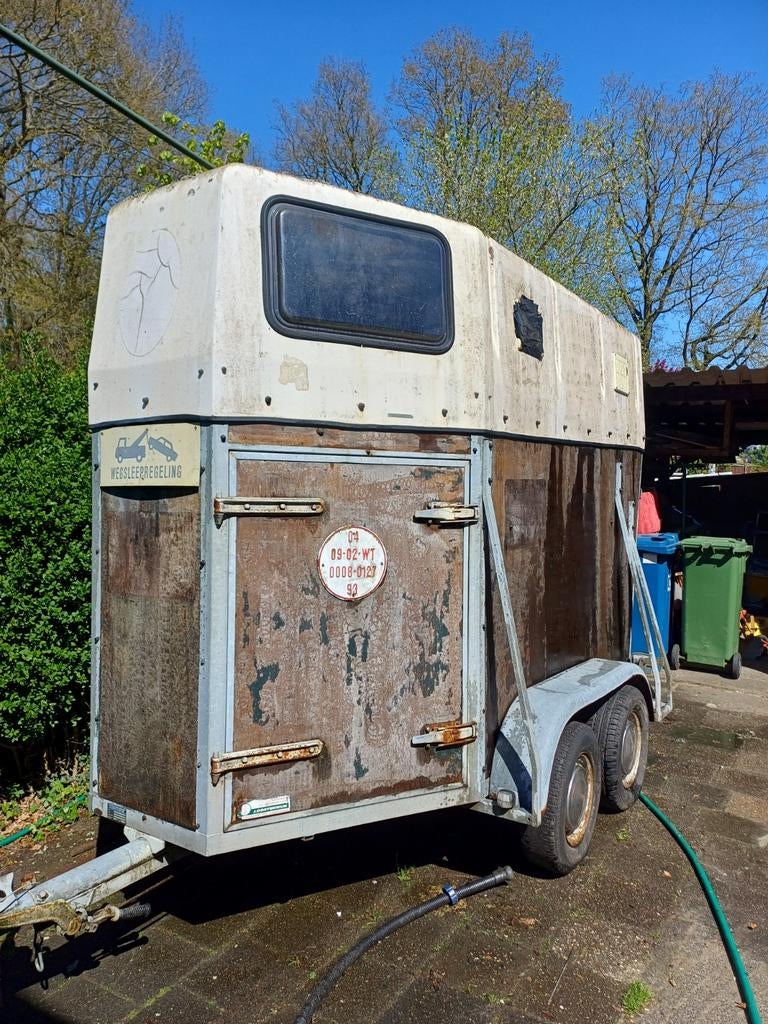Paarden trailer, Ophalen, Gebruikt, Paarden, 2-paards trailer