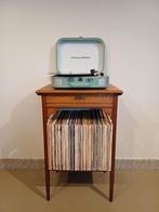 Audiomeubel platenkast platenspelerkast retro vintage hout, Ophalen, Gebruikt