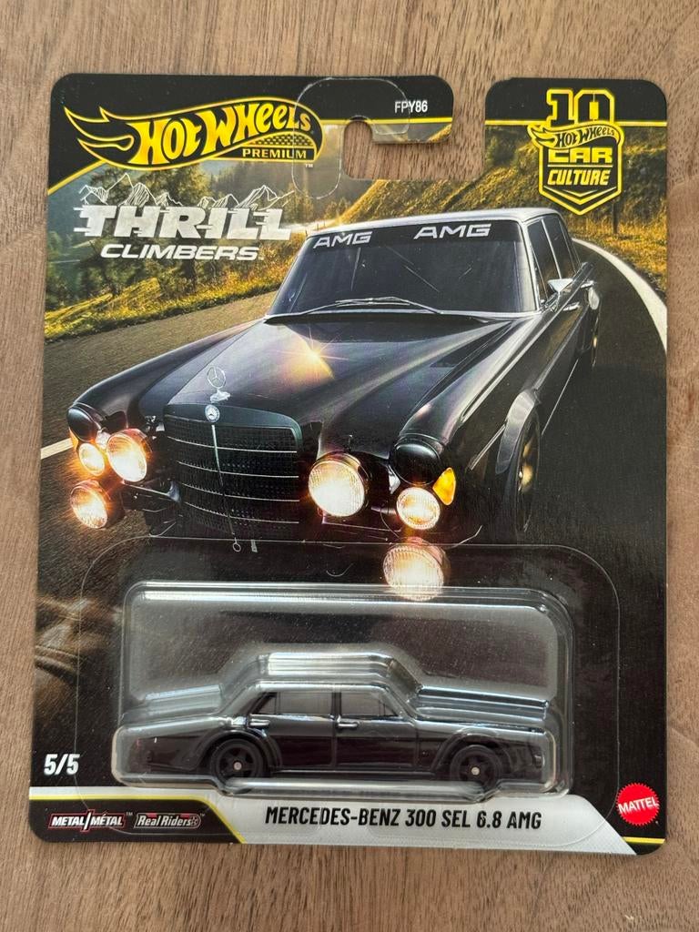 Hot Wheels Premium Thrill Climbers Mercedes Benz 300 SEL AMG, Ophalen of Verzenden, Nieuw, Auto