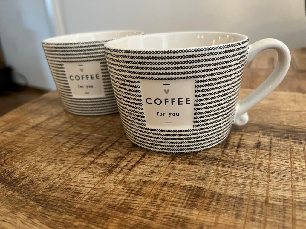 Bastion Collections 2 nieuwe cappuccino mokken, Keramiek, Nieuw, Ophalen of Verzenden, Overige stijlen