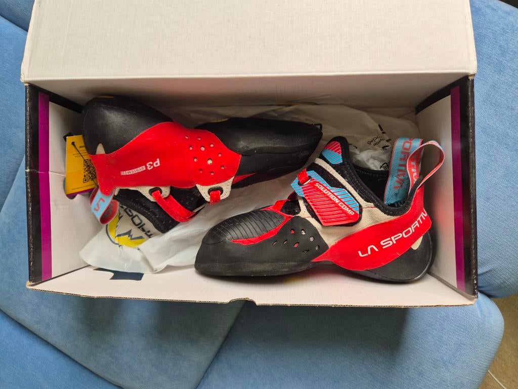 La Sportiva Solution Comp klimschoenen maat 36.5, Sport en Fitness, Klimsport, Ophalen of Verzenden, Nieuw, Klimsportschoenen