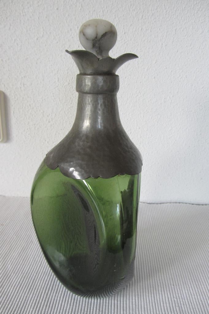 groen glazen kruik, Ophalen, Gebruikt, Glas, Minder dan 50 cm