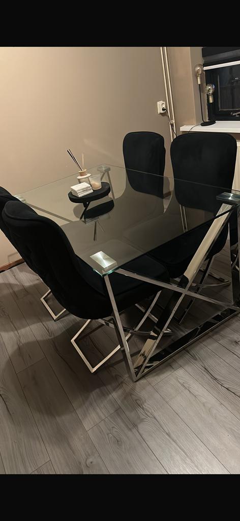Eettafel zonder stoelen, Huis en Inrichting, Tafels | Eettafels, Ophalen, Gebruikt, Rechthoekig