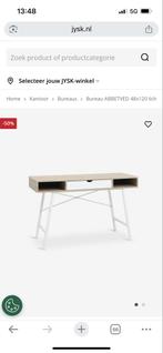 Bureau ABBETVED 48x120 licht eiken, Ophalen, Zo goed als nieuw, Bureau