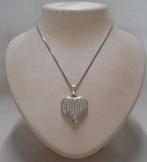 Zilveren ketting met medallion K&L hart hanger nr.1638, Sieraden, Tassen en Uiterlijk, Kettingen, Met hanger, Verzenden, Zo goed als nieuw