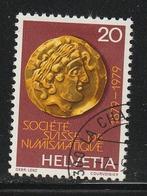 Zwitserland 1979 - Goudenmunt, Morse sleutel, Satelliet, Ophalen of Verzenden, Gestempeld