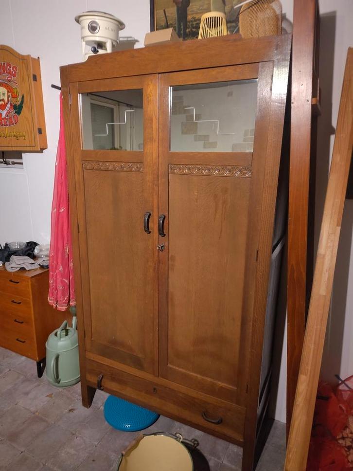 Vintage spiegelkast/linnenkast. WD-18., Antiek en Kunst, Antiek | Meubels | Kasten, Ophalen