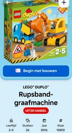 DUPLO 10812 Ruspband graafmachine, Ophalen, Zo goed als nieuw, Duplo
