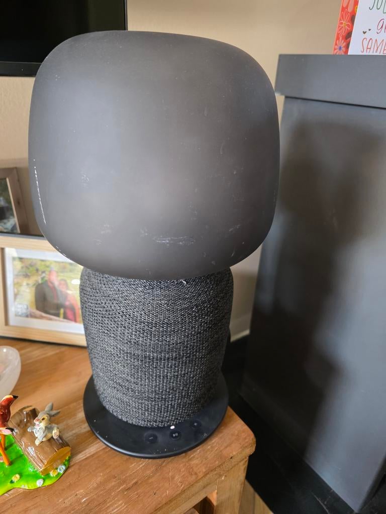 IKEA Symfonisk tafellamp met stoffen voet en glazen kap, Overige merken, Gebruikt, Speakers, Losse componenten