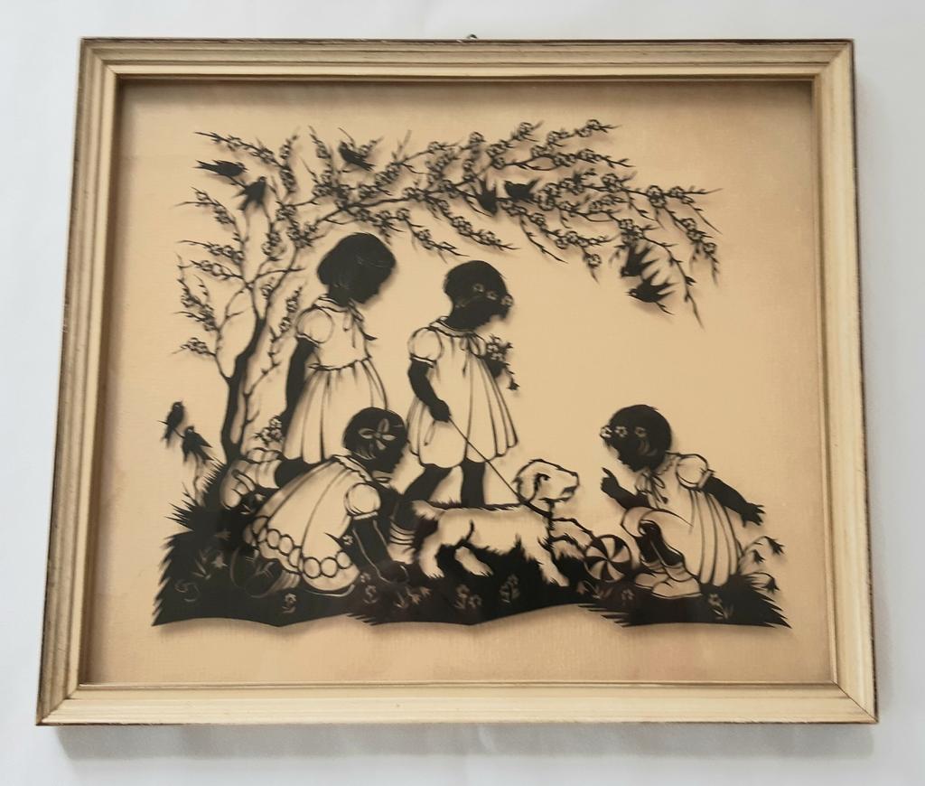Silhouet Knilpselkunst Prinsessen v. Oranje zie omschrijving, Ophalen of Verzenden, Gebruikt, Kaart, Foto of Prent