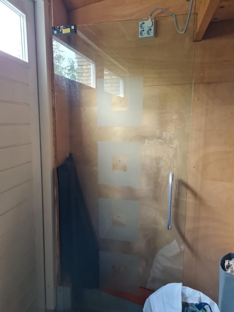 Gratis grote glazen deur, Doe-het-zelf en Verbouw, Deuren en Horren, Ophalen, Gebruikt, 80 tot 100 cm, Binnendeur