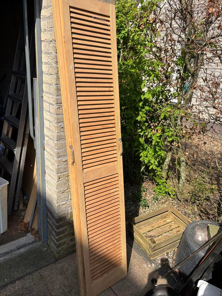 Louvre deuren, 2 stuks, Doe-het-zelf en Verbouw, Deuren en Horren, Ophalen, Gebruikt, Minder dan 80 cm, Binnendeur