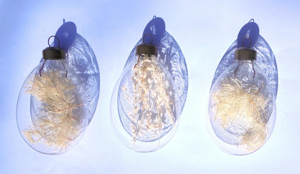 3 grote glazen paaseieren (met takjes) om op te hangen, Ophalen of Verzenden, Zo goed als nieuw