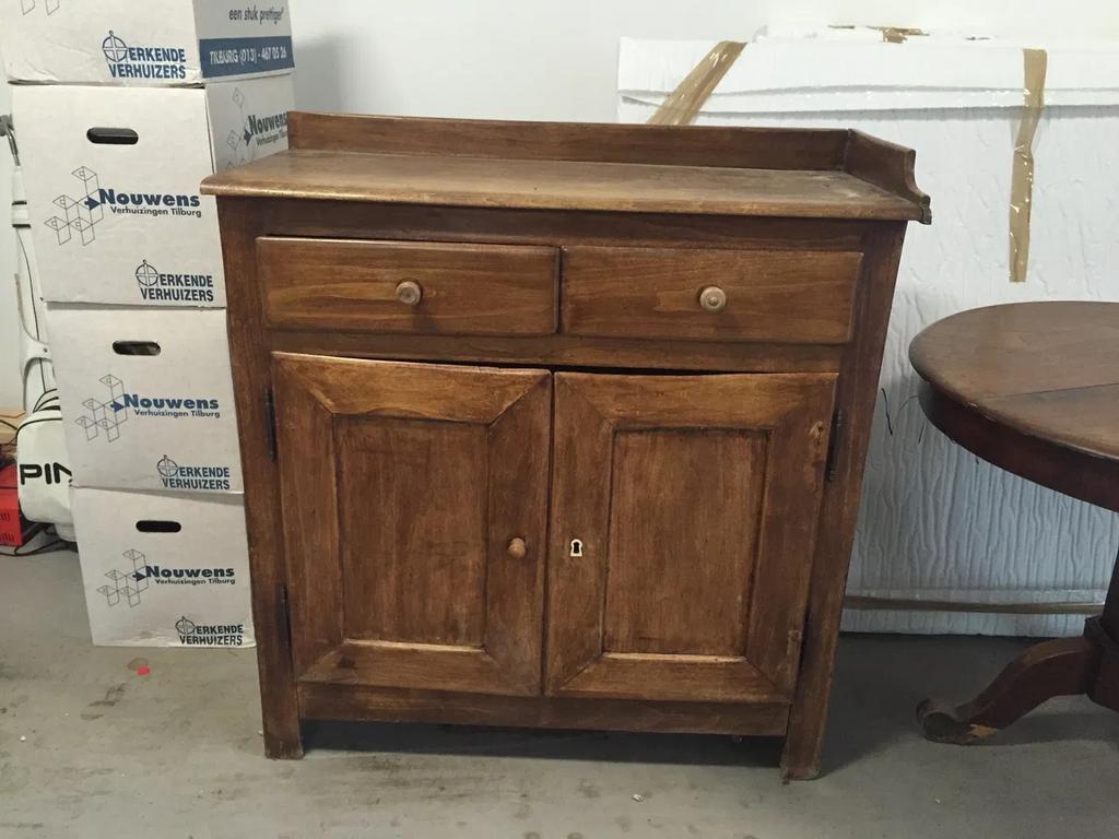 Oude Franse buffet kast begin 20e eeuw, Ophalen, Zo goed als nieuw, 25 tot 50 cm
