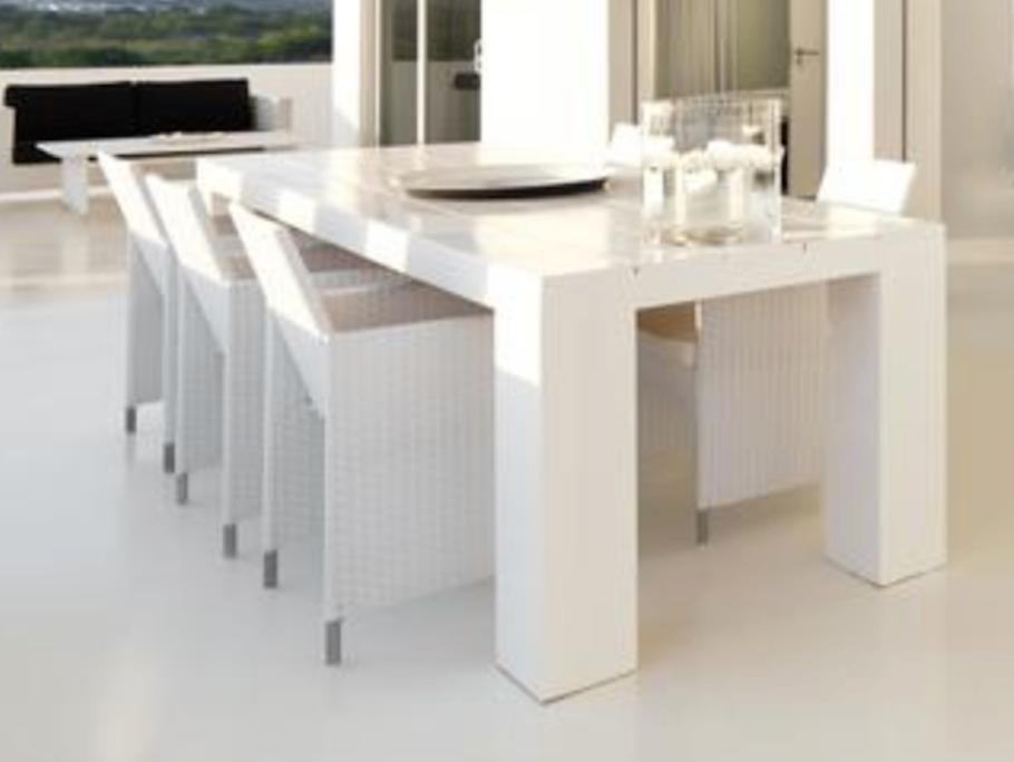 Vintage eettafel Jan des Bouvrie. 200x100, Ophalen, Gebruikt, Design, 200 cm of meer