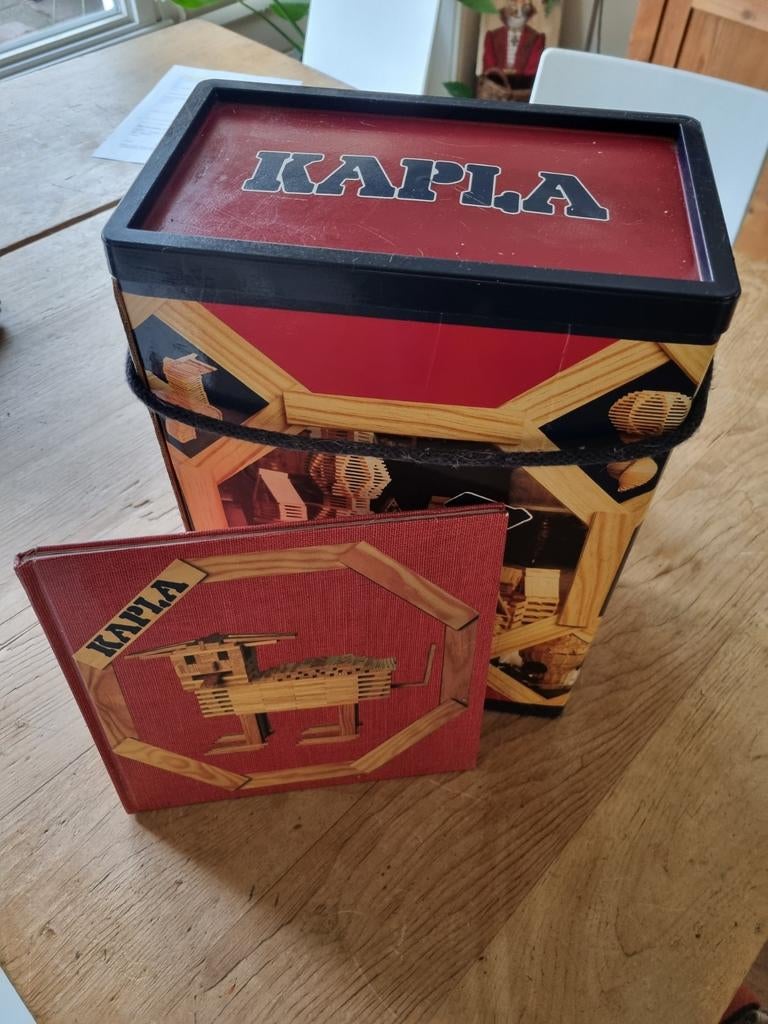 Kapla bouwblokken met boekje en opbergdoos, Ophalen of Verzenden, Gebruikt, Overige merken