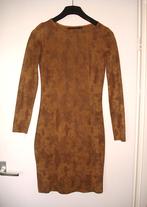 STEPS suedine jurk bruin - mt XS, Kleding | Dames, Jurken, Bruin, Ophalen of Verzenden, Zo goed als nieuw, Steps