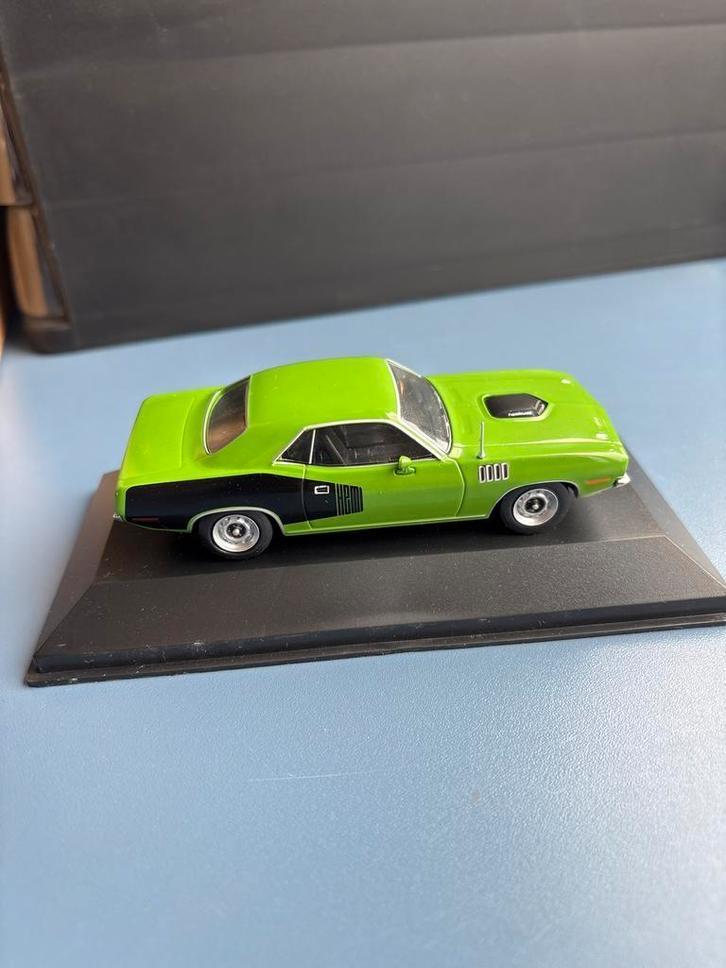 Plymouth Hemi "Cuda" uit de American Car Collectie, Hobby en Vrije tijd, Modelauto's | 1:43, Zo goed als nieuw, Auto, Overige merken